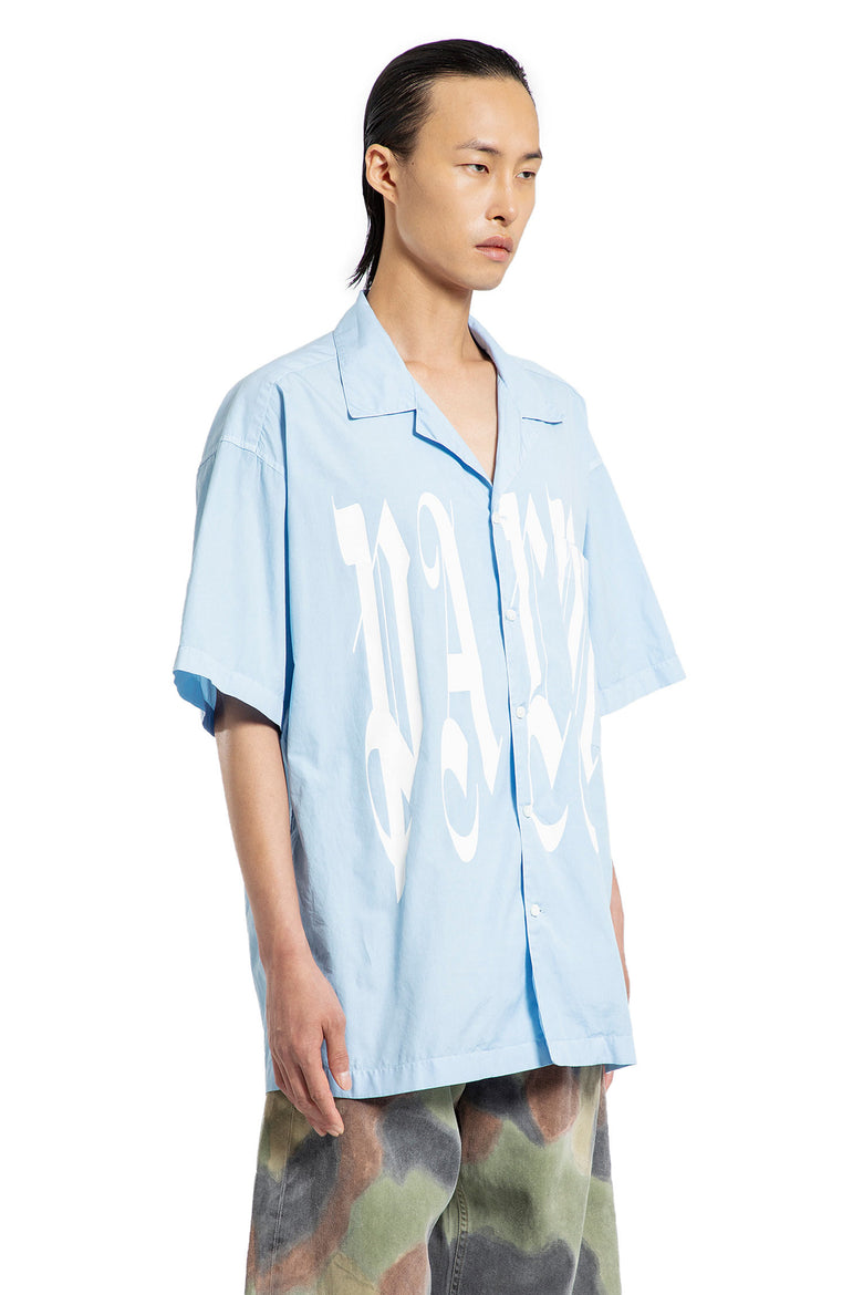 PALM ANGELS MAN BLUE SHIRTS