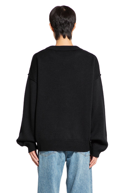 PALM ANGELS MAN BLACK KNITWEAR