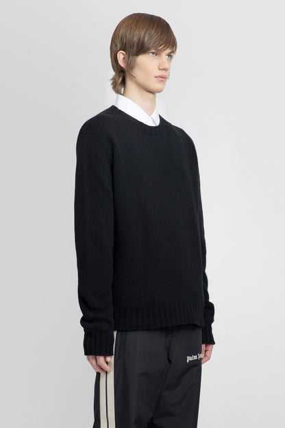 PALM ANGELS MAN BLACK KNITWEAR