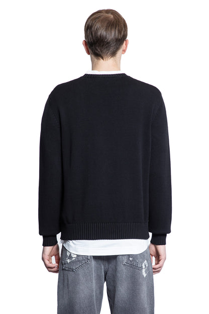 PALM ANGELS MAN BLACK KNITWEAR