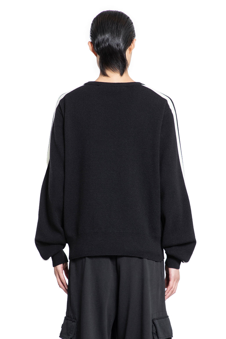 PALM ANGELS MAN BLACK KNITWEAR