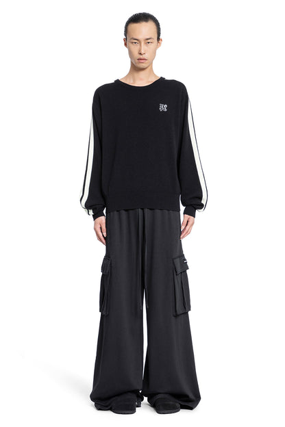 PALM ANGELS MAN BLACK KNITWEAR