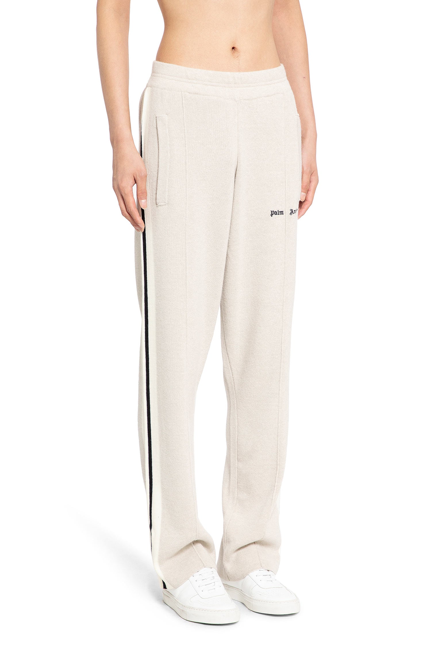 PALM ANGELS MAN BEIGE TROUSERS