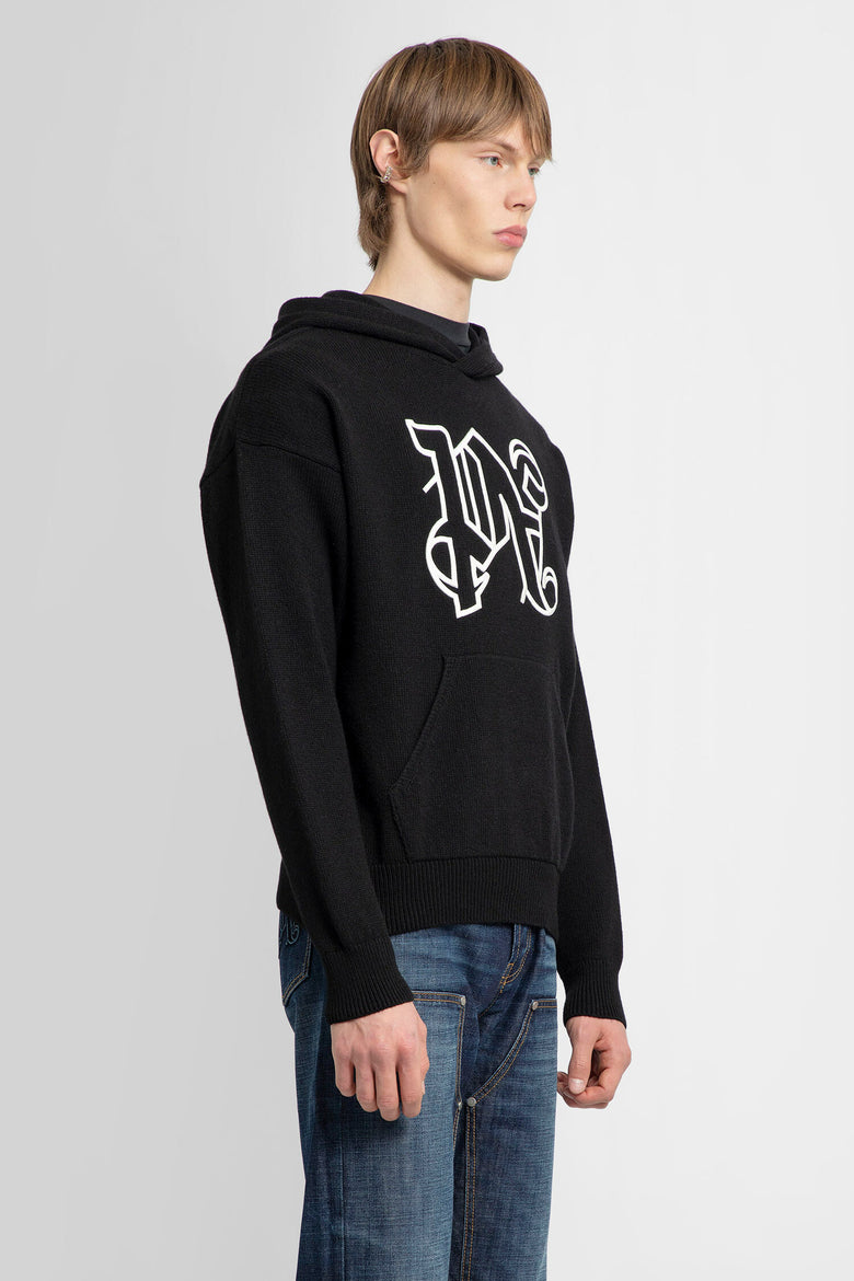 PALM ANGELS MAN BLACK KNITWEAR