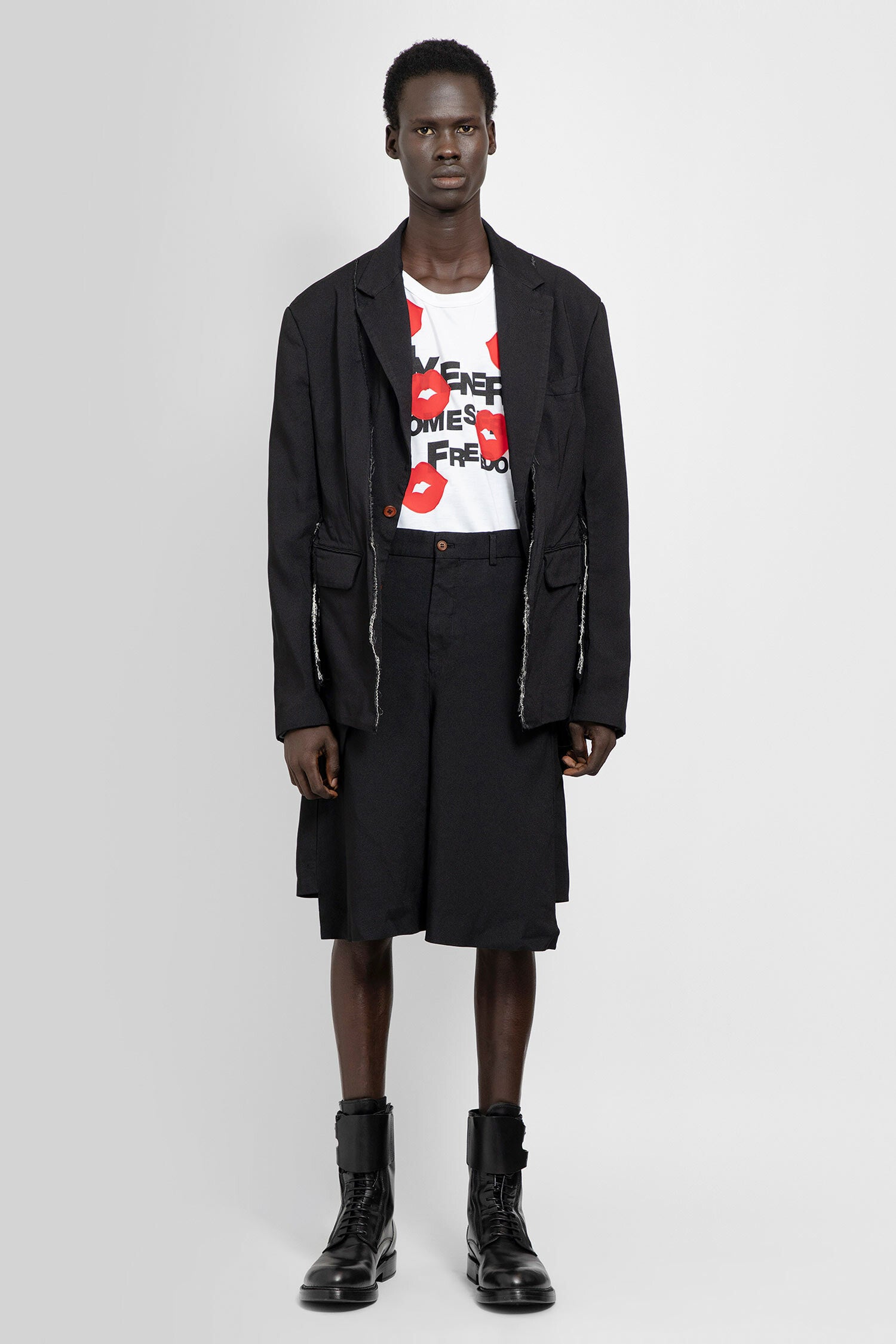 COMME DES GARCONS HOMME PLUS MAN BLACK SHORTS & SKIRTS