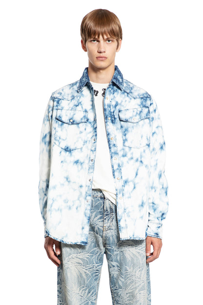 Antonioli PALM ANGELS MAN BLUE SHIRTS