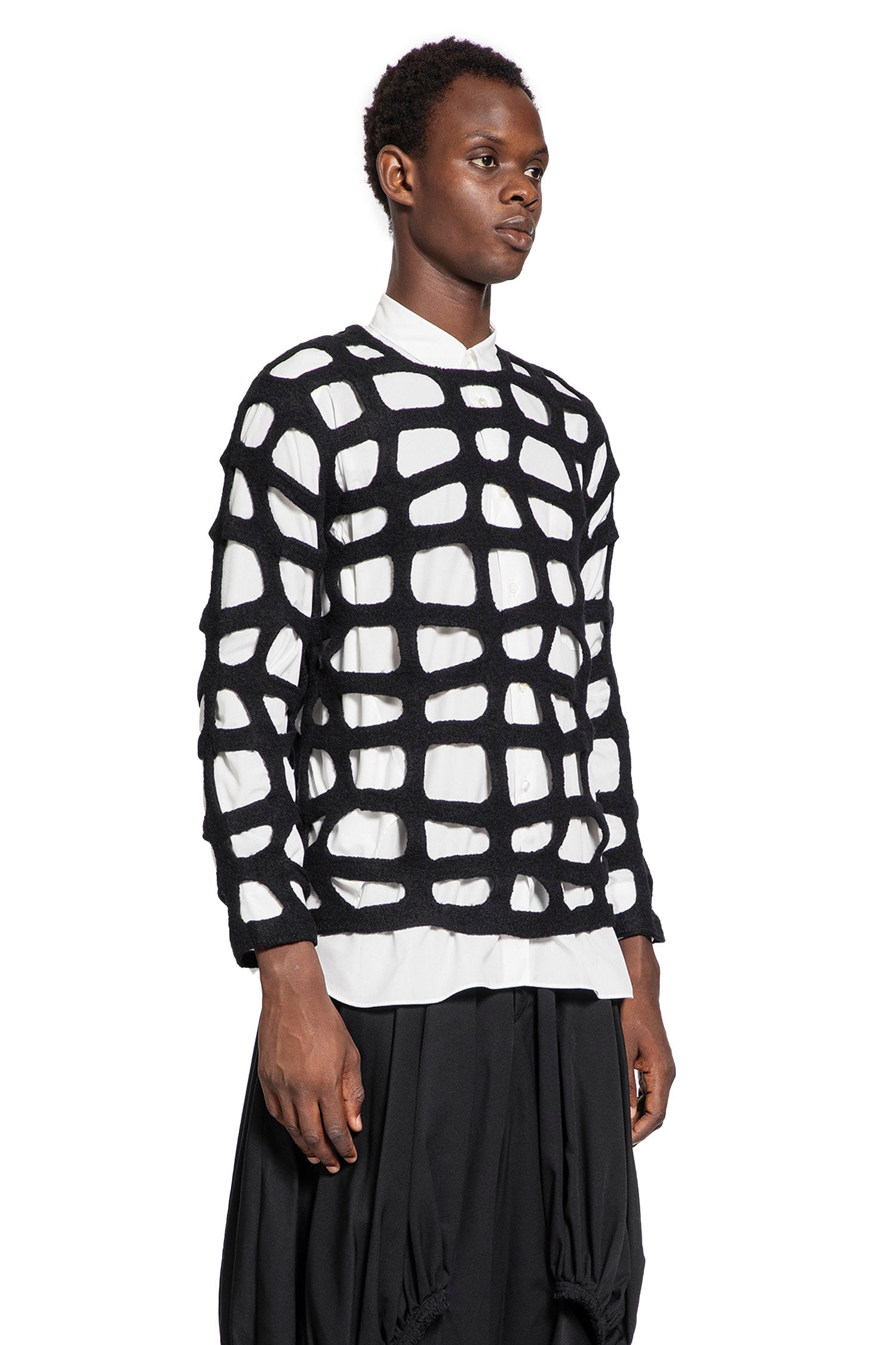 COMME DES GARCONS HOMME PLUS MAN BLACK KNITWEAR