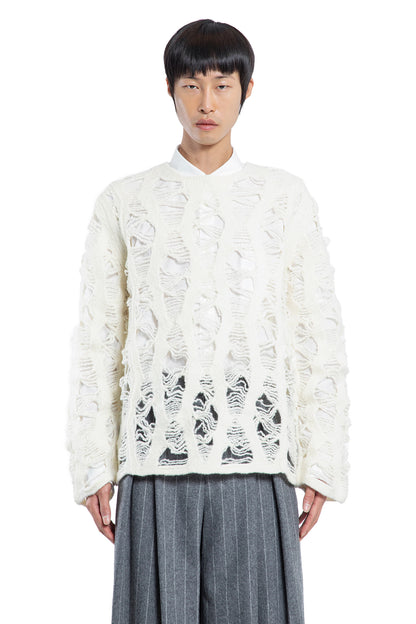 Antonioli COMME DES GARCONS HOMME PLUS MAN OFF-WHITE KNITWEAR