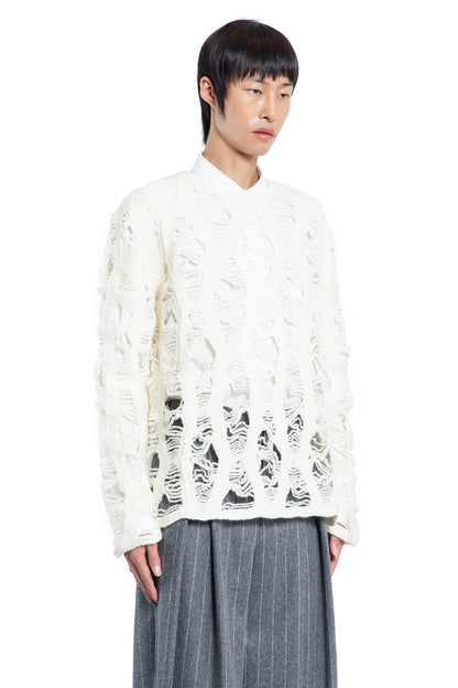 COMME DES GARCONS HOMME PLUS MAN OFF-WHITE KNITWEAR