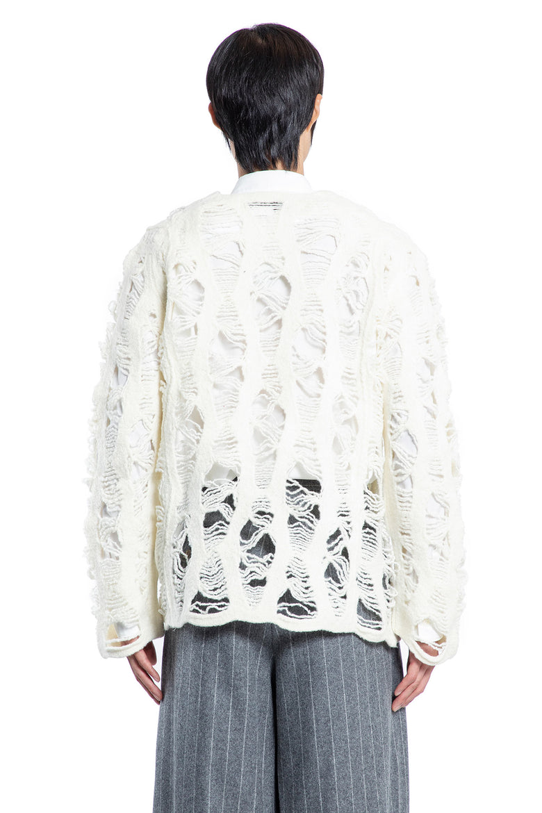 COMME DES GARCONS HOMME PLUS MAN OFF-WHITE KNITWEAR