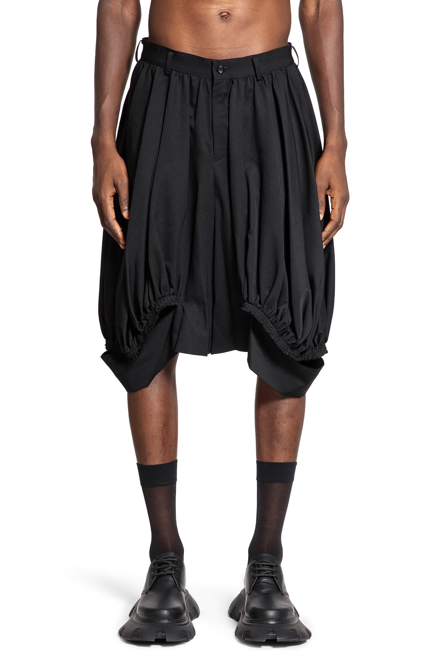 COMME DES GARCONS HOMME PLUS MAN BLACK SHORTS & SKIRTS