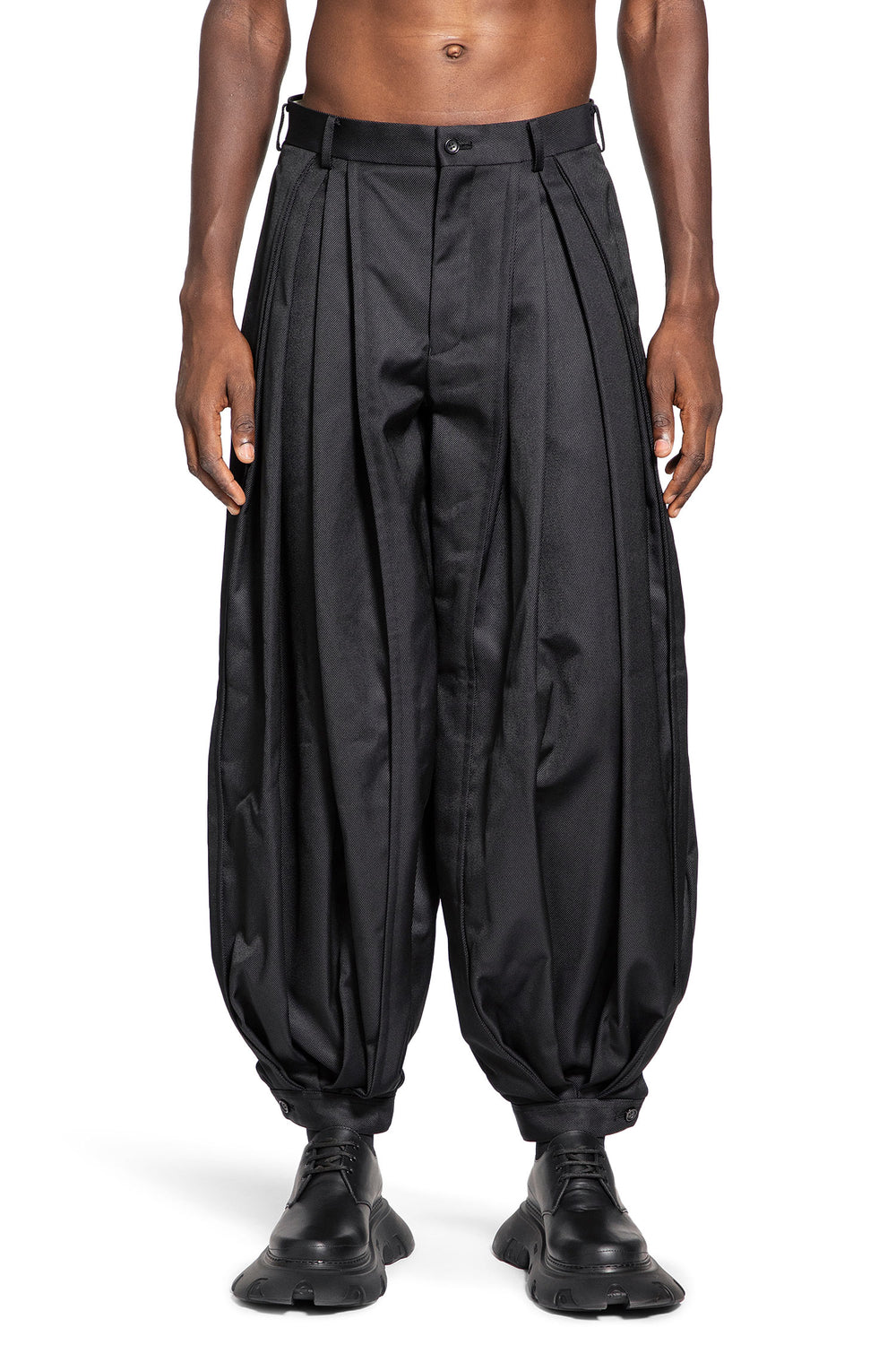 COMME DES GARCONS HOMME PLUS MAN BLACK TROUSERS