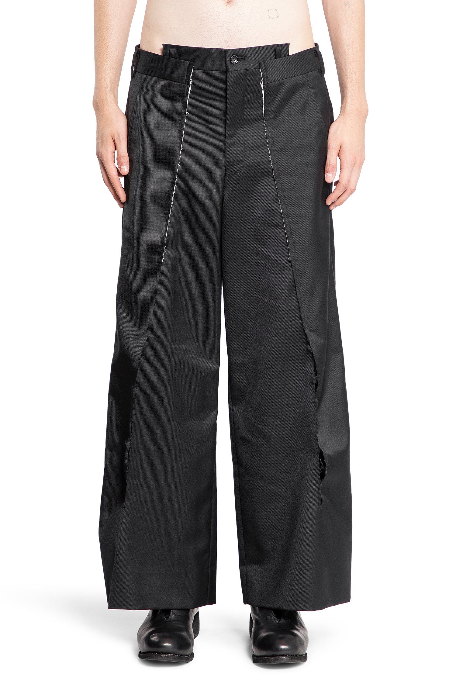 COMME DES GARCONS HOMME PLUS MAN BLACK TROUSERS