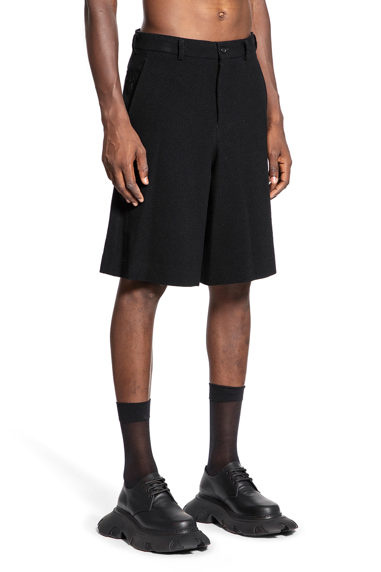 COMME DES GARCONS HOMME PLUS MAN BLACK SHORTS & SKIRTS