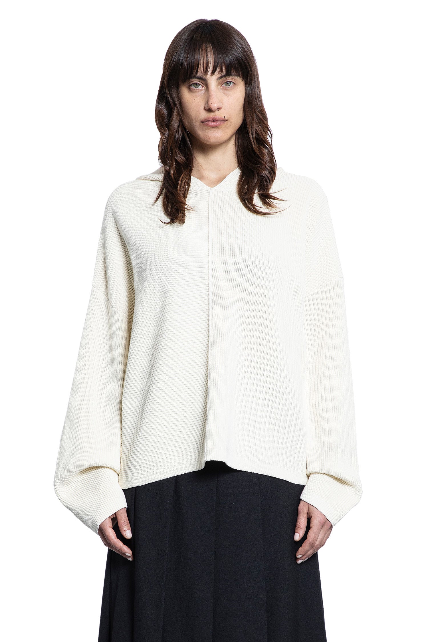 STUDIO NICHOLSON WOMAN OFF-WHITE KNITWEAR