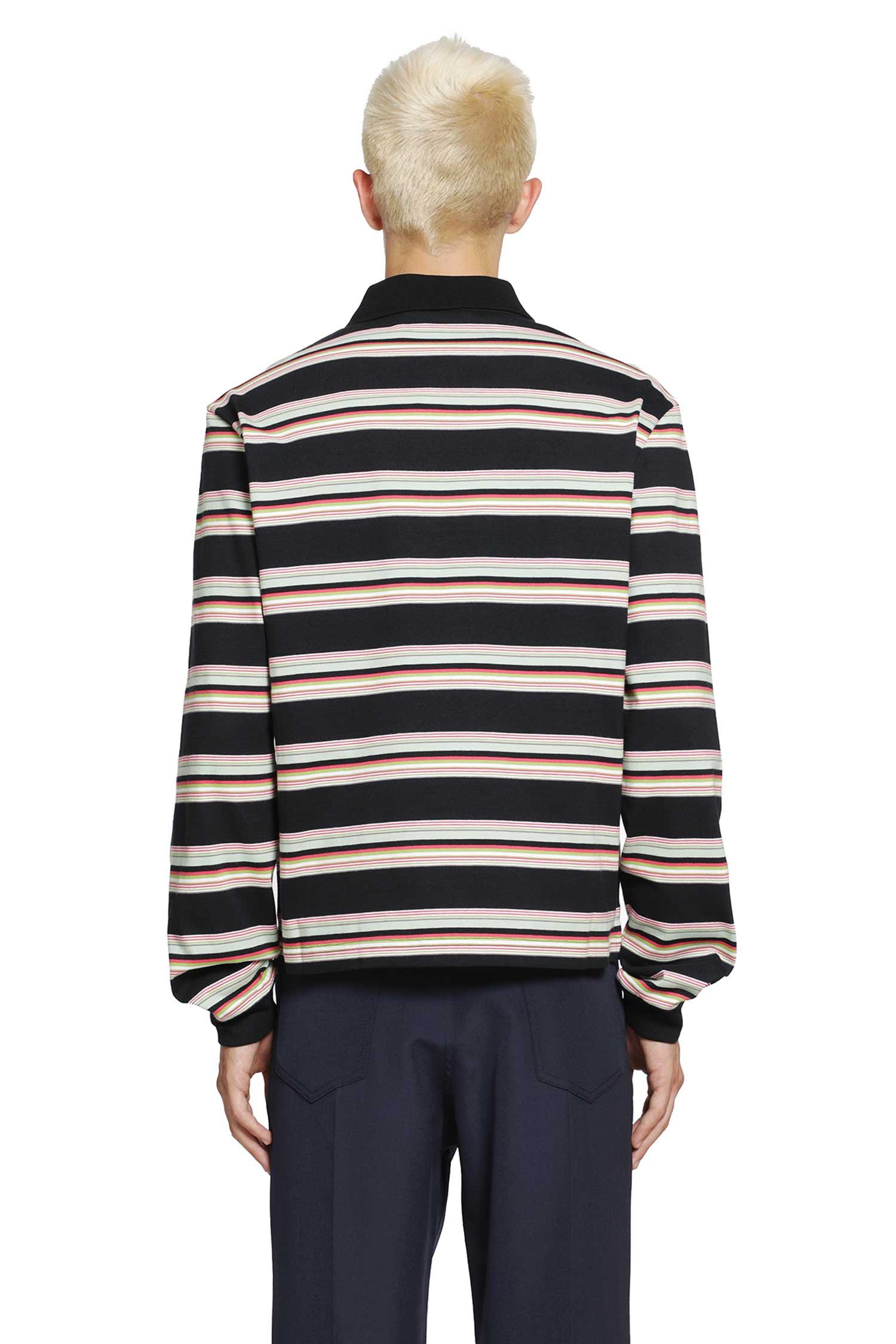 Striped Cotton Polo Shirt