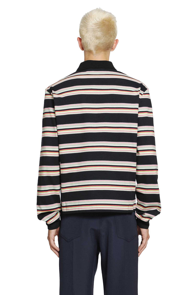 MARNI Striped Cotton Polo Shirt man