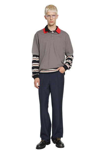 Striped Cotton Polo Shirt