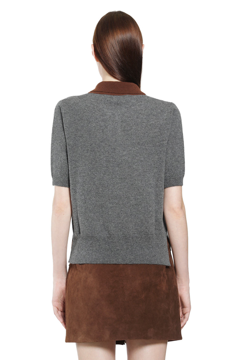 MARNI Cashmere Polo Shirt with Contrast Colour woman
