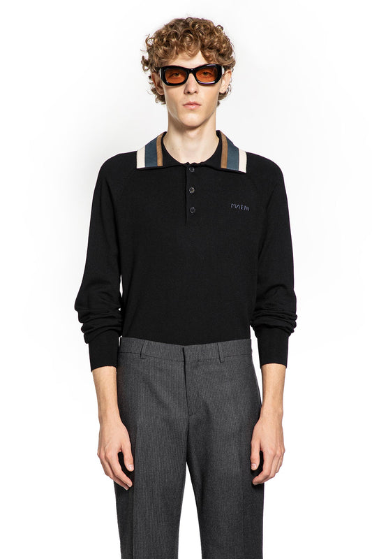 Wool Cashmere Polo with Suede Collar - Antonioli.eu