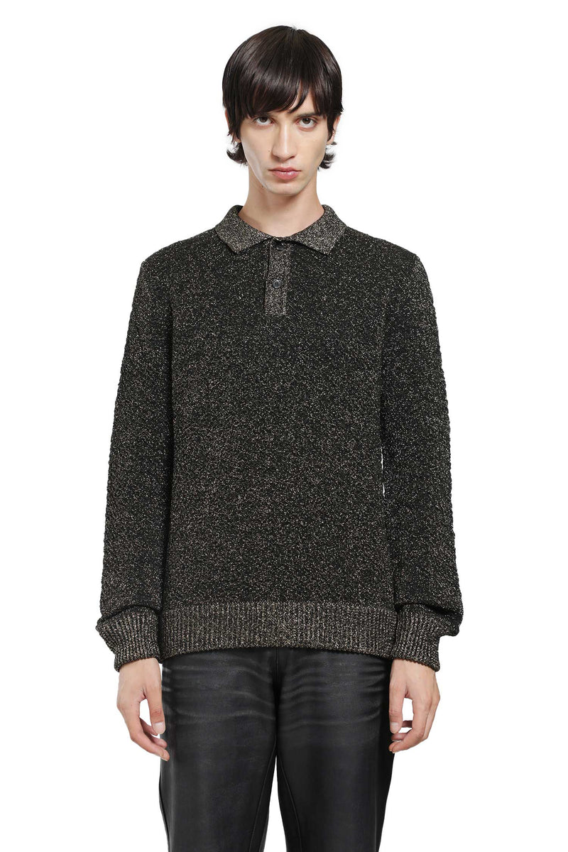 MARNI Lurex Wool Polo Sweater man