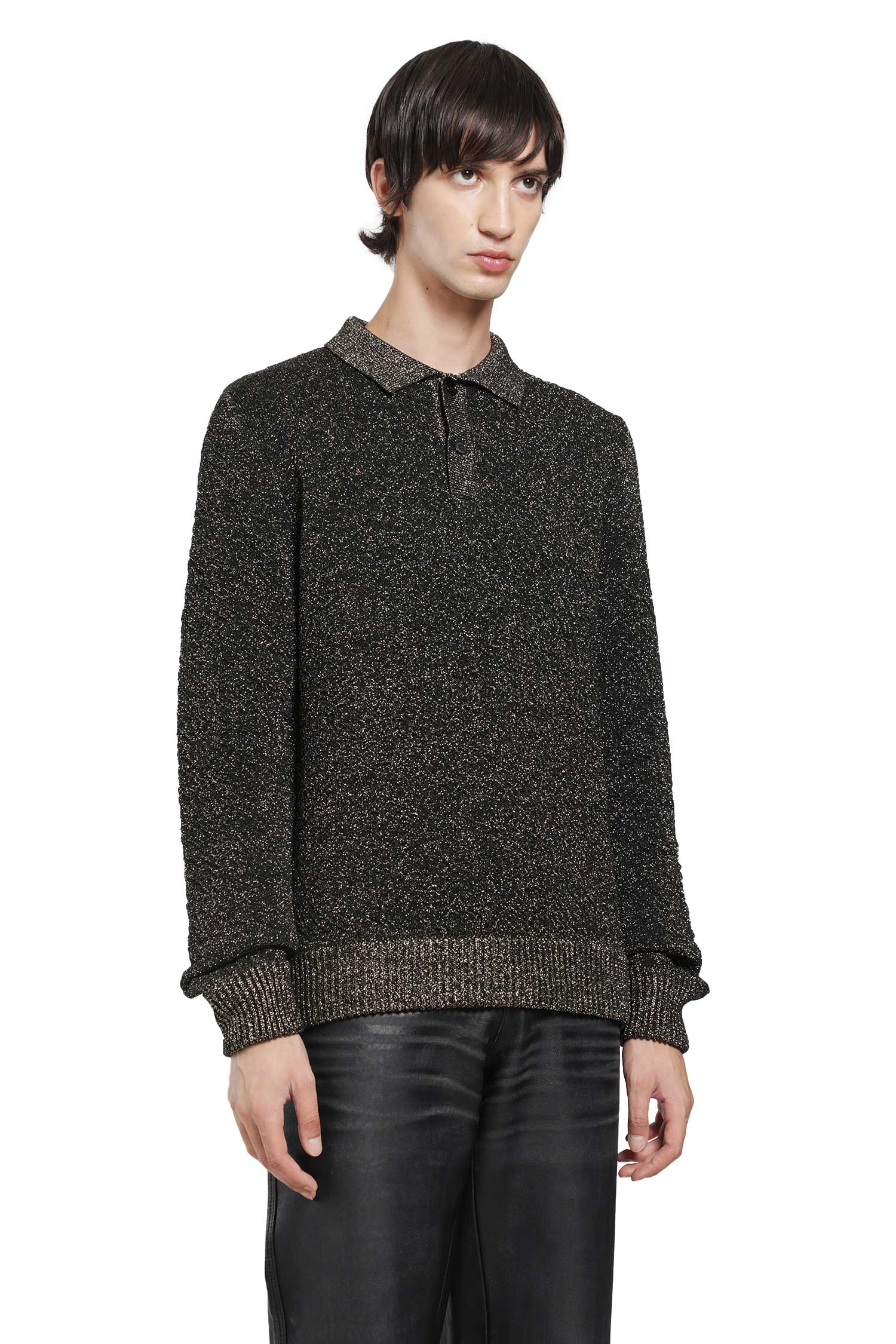 MARNI Lurex Wool Polo Sweater man