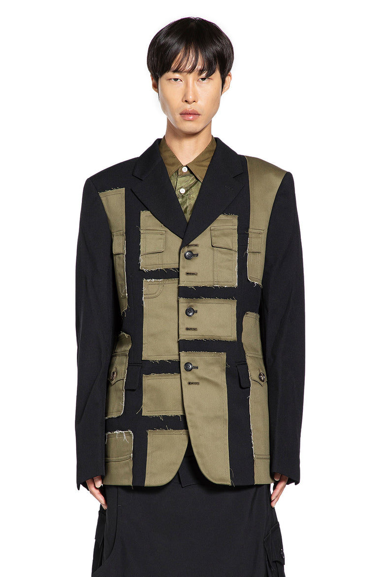 Paneled Blazer in Cotton Twill