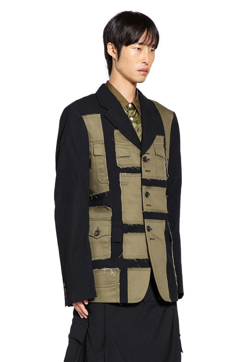 Paneled Blazer in Cotton Twill