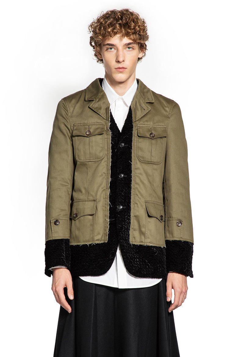 Spliced Military Blazer