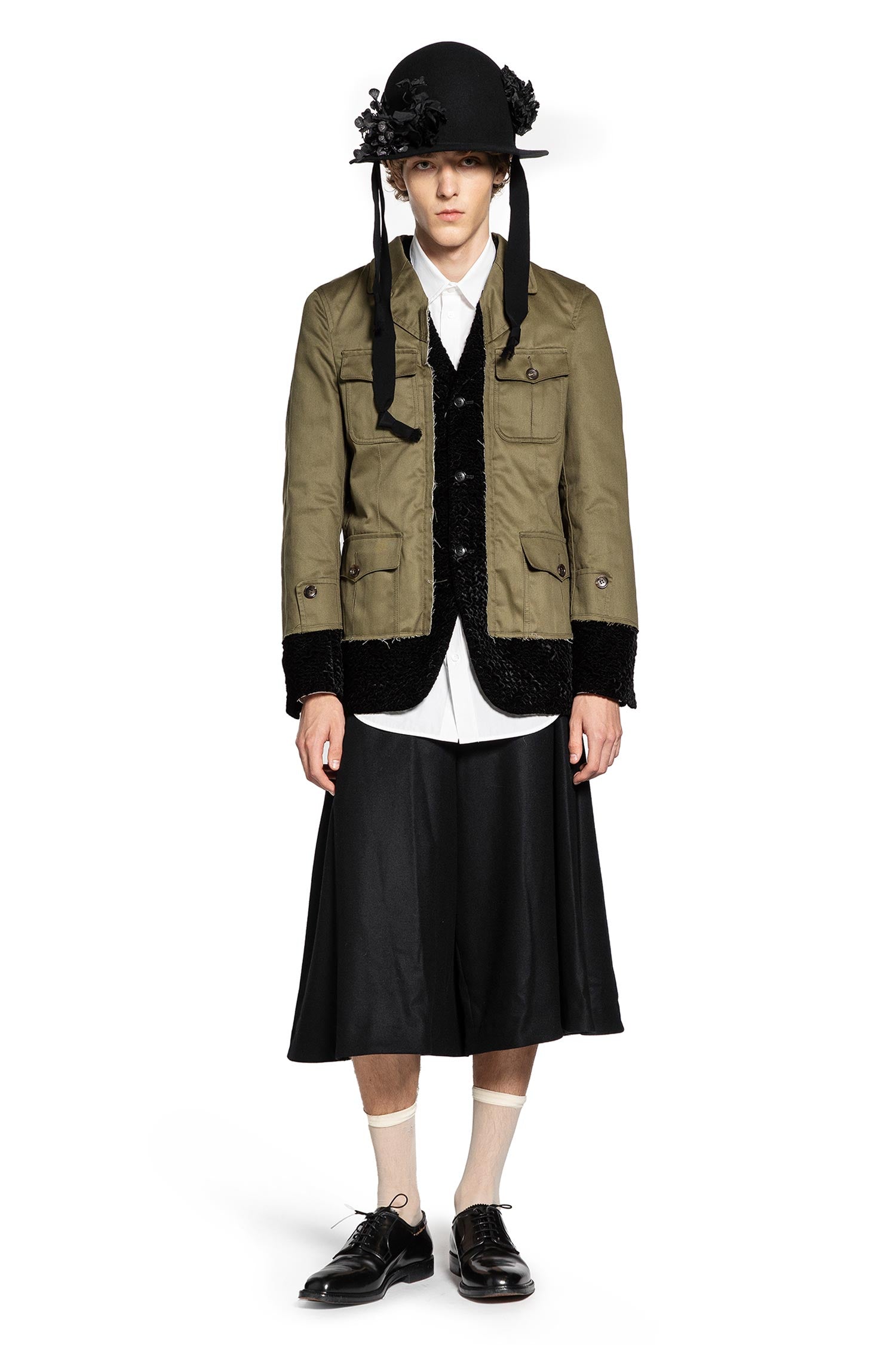 Spliced Military Blazer