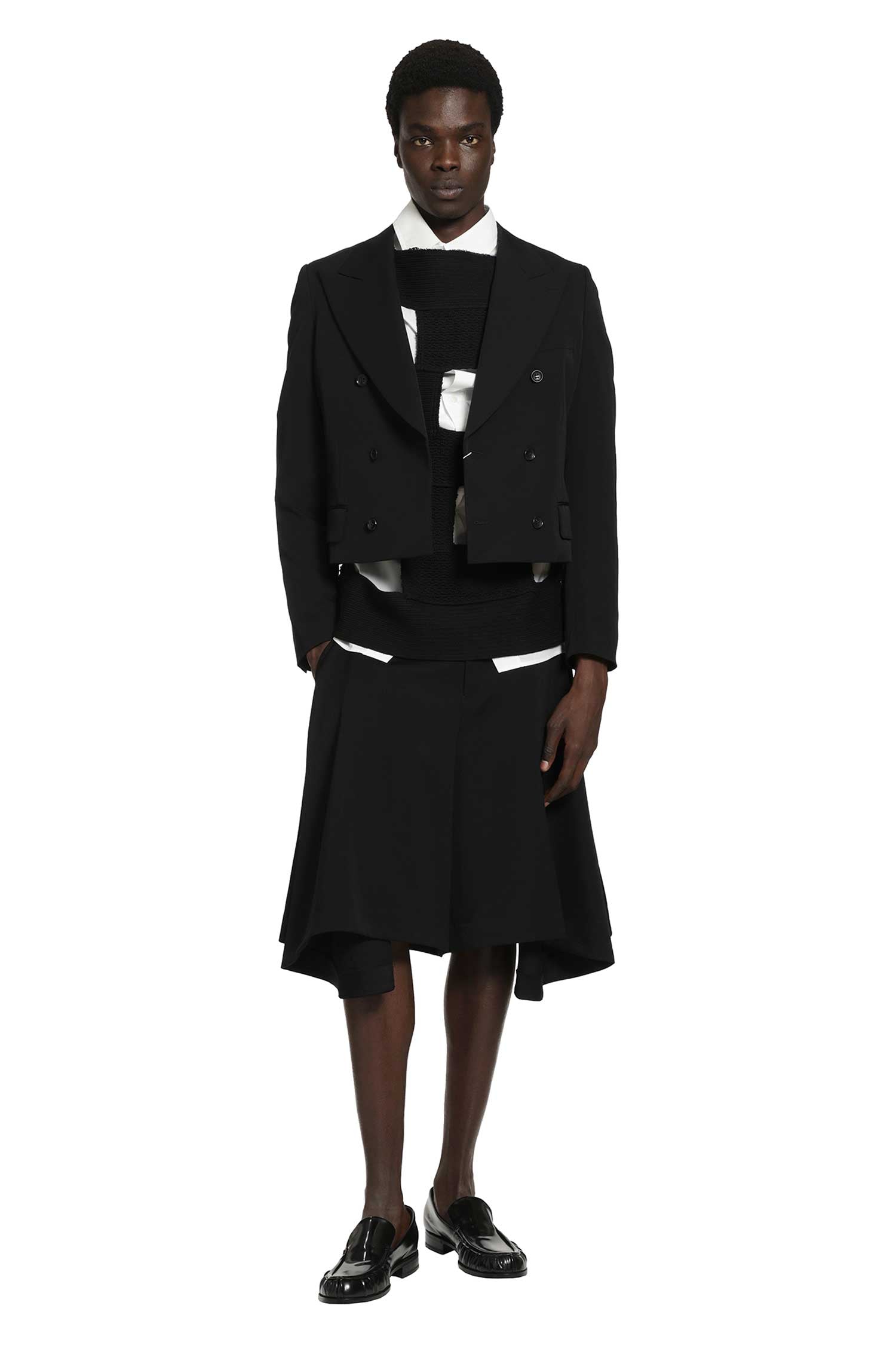 Cut-Out Cotton Nylon Sweater