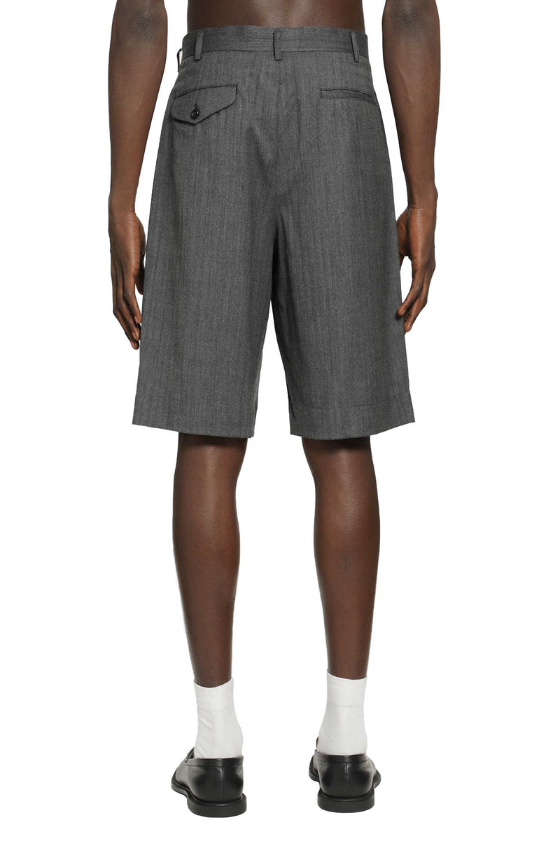 COMME DES GARCONS HOMME PLUS Tailored Shorts in Wool Herringbone man
