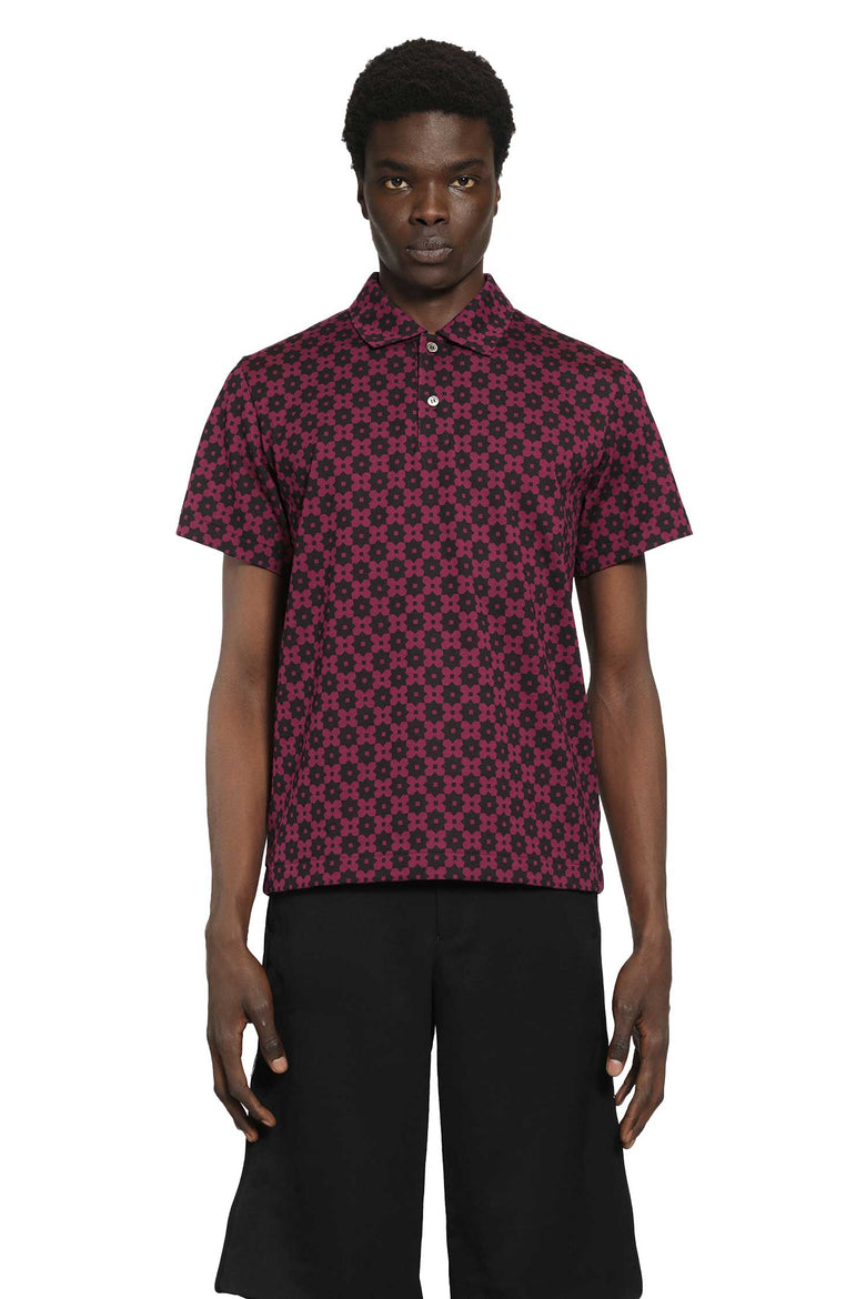 COMME DES GARCONS HOMME PLUS Floral Graphic Print Polo Shirt man