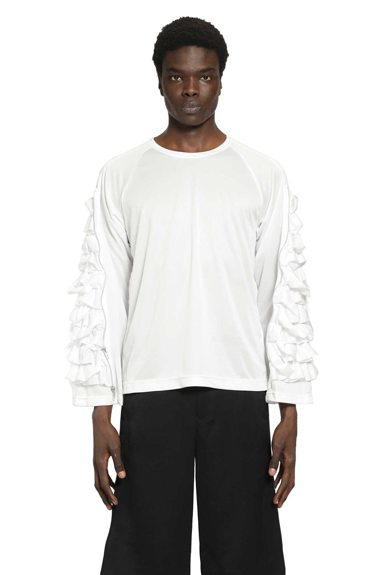 COMME DES GARCONS HOMME PLUS Ruffled Long Sleeve T-Shirt man