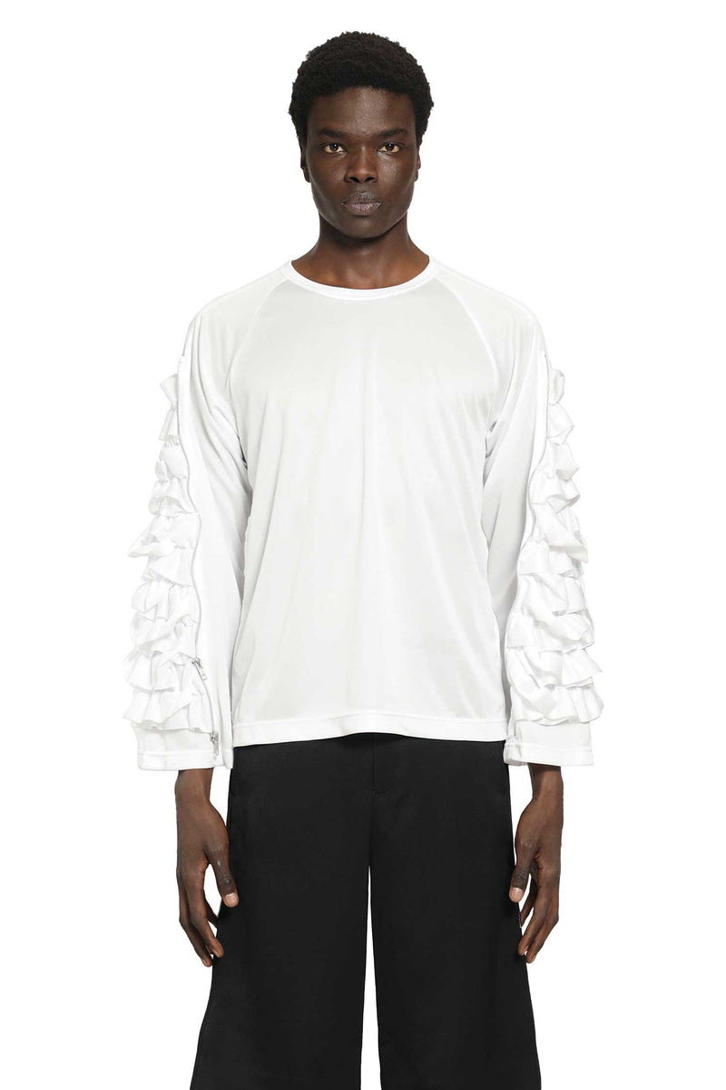 COMME DES GARCONS HOMME PLUS Ruffled Long Sleeve T-Shirt man