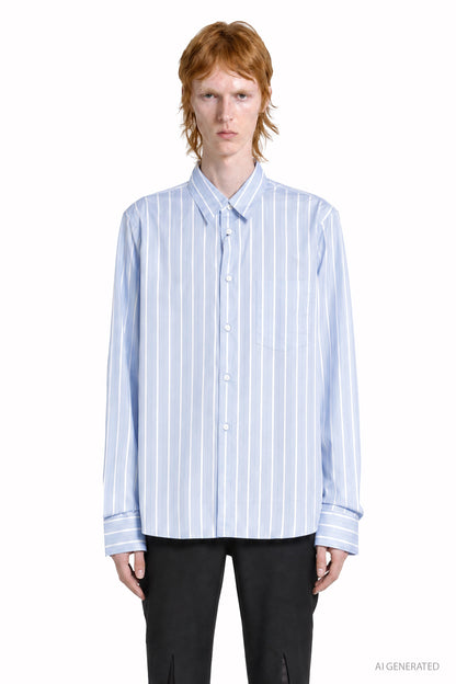 Pinstripe and Lace Shirt