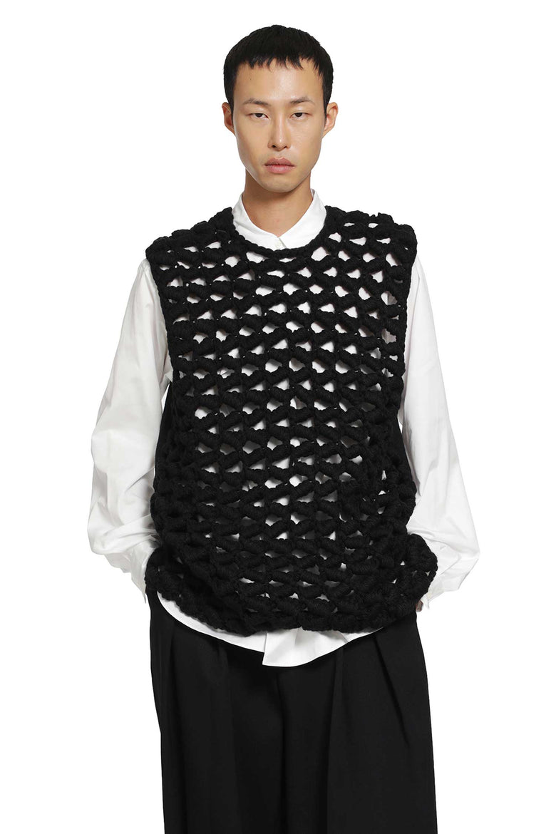 COMME DES GARCONS HOMME PLUS Crochet Knit Vest man