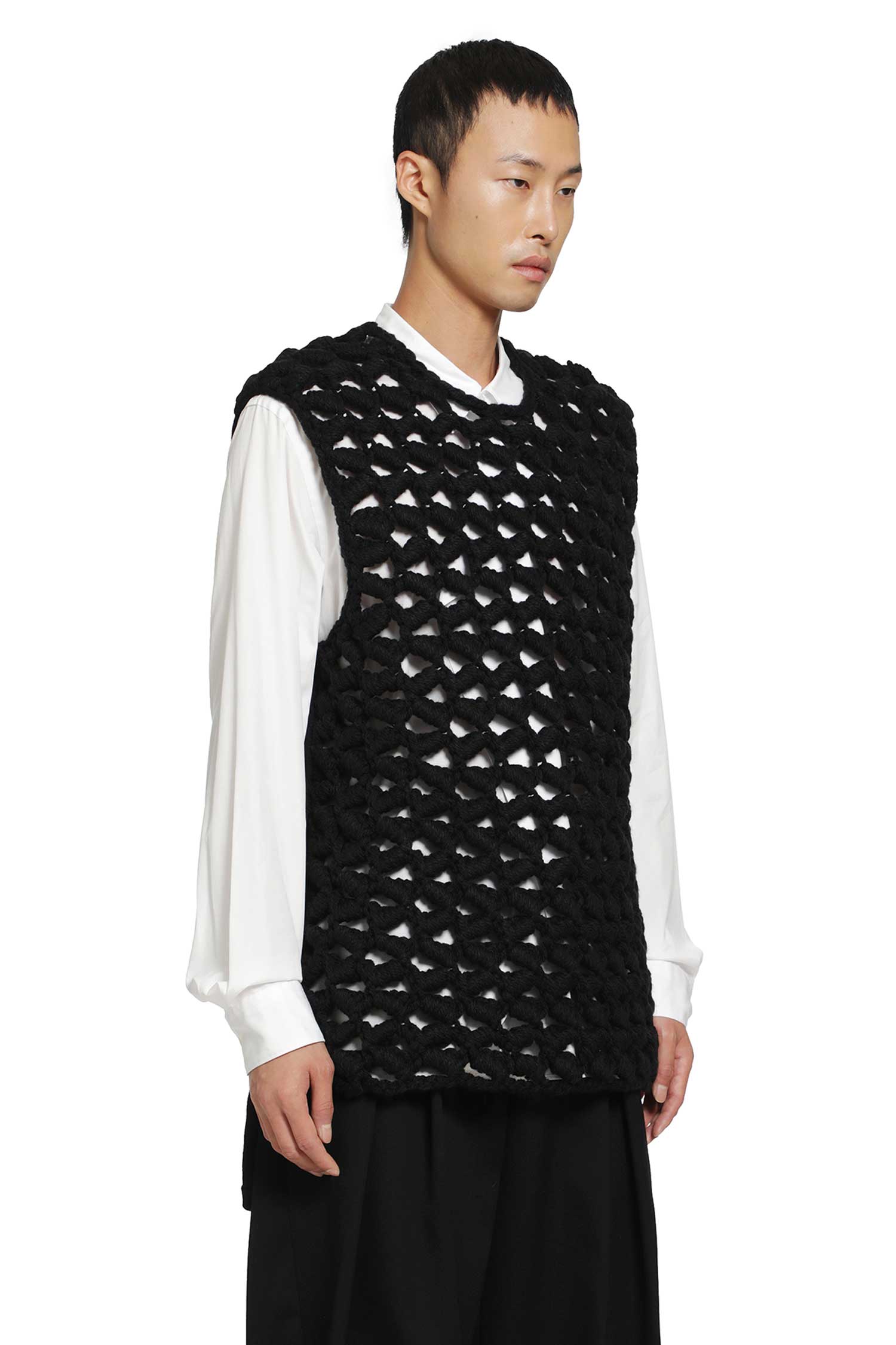 COMME DES GARCONS HOMME PLUS Crochet Knit Vest man