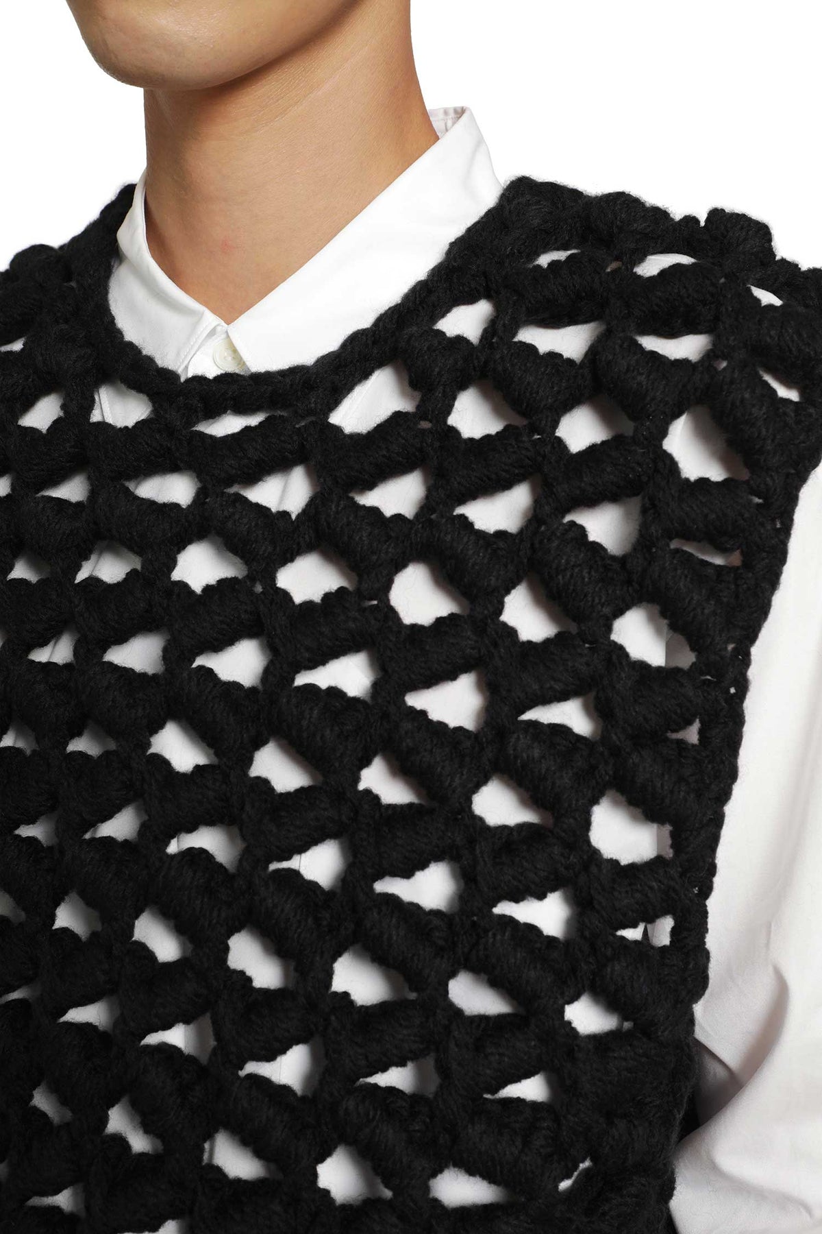 COMME DES GARCONS HOMME PLUS Crochet Knit Vest man