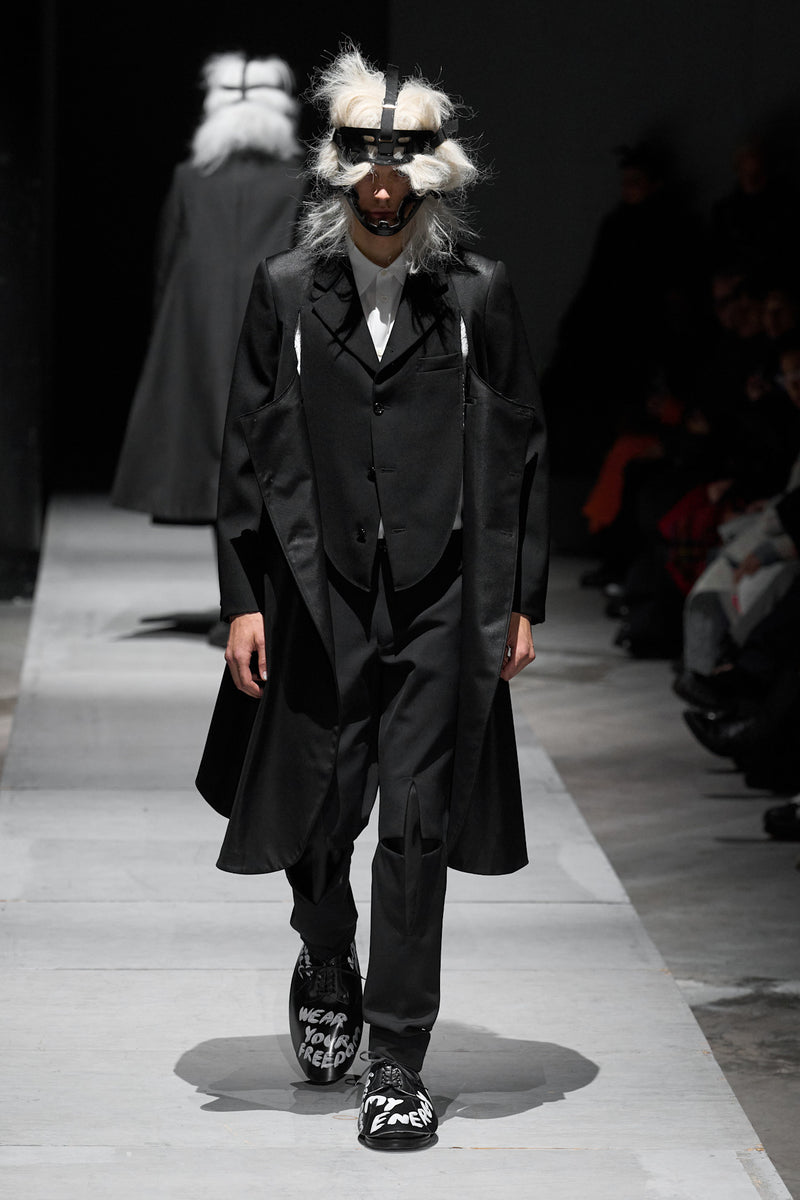 COMME DES GARCONS HOMME PLUS Cut-Out Skinny Wool Trousers man
