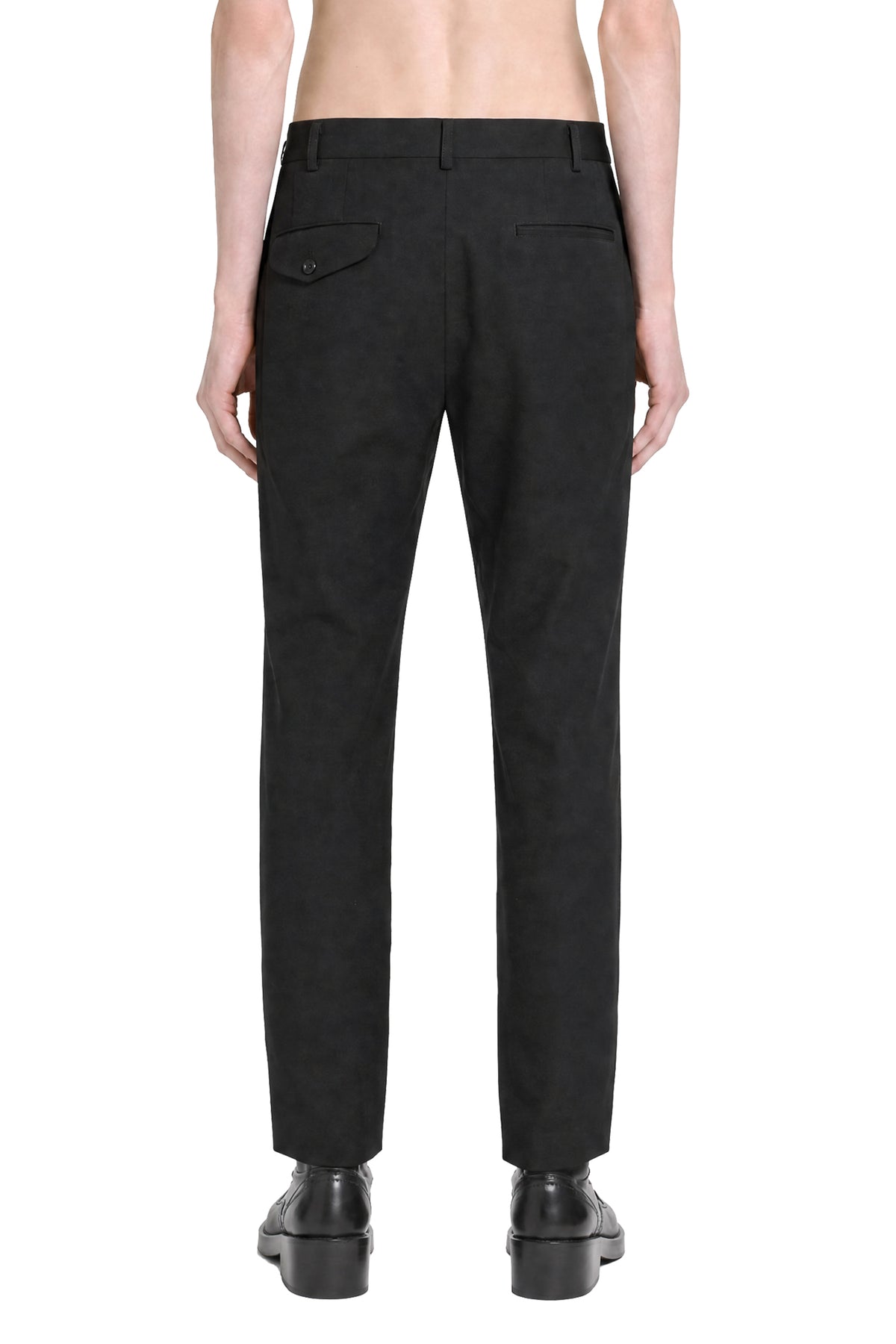 Cut-Out Skinny Wool Trousers