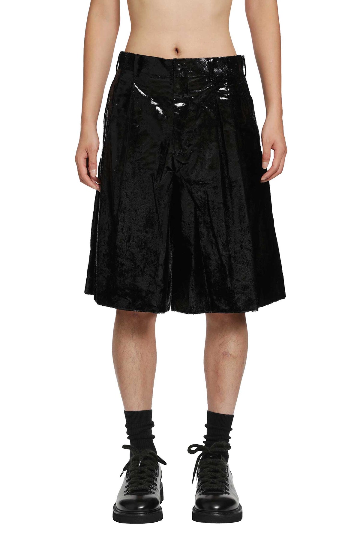 COMME DES GARCONS HOMME PLUS Glossy Canvas Shorts man