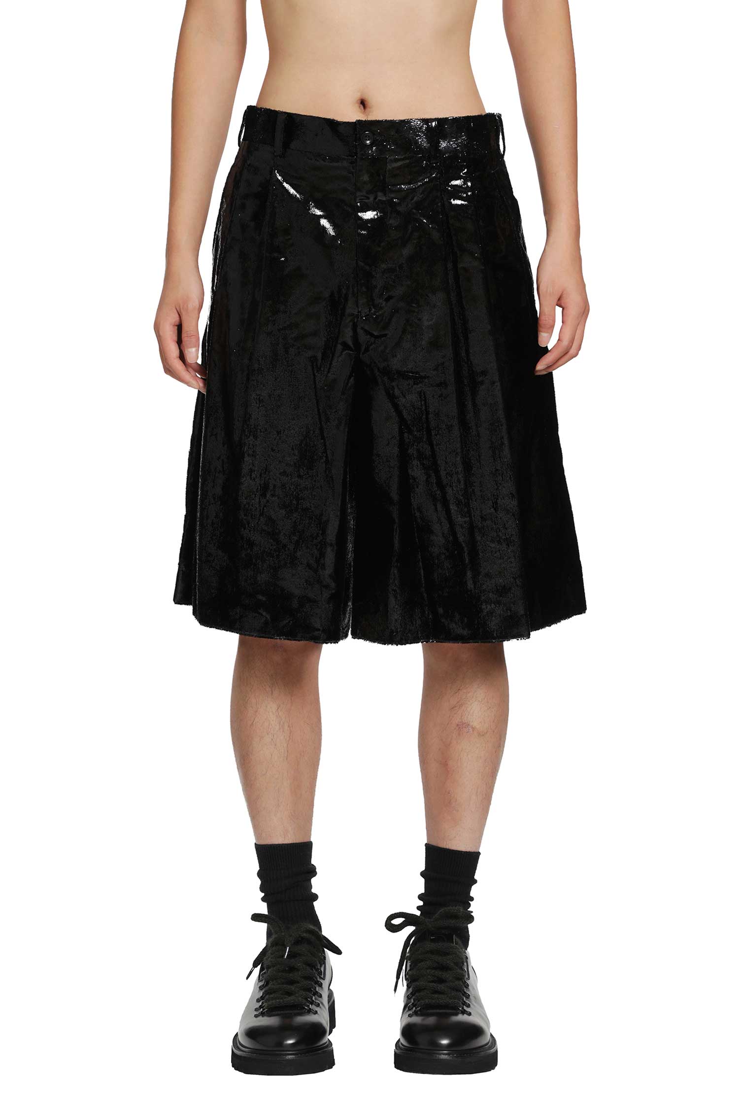 Glossy Canvas Shorts