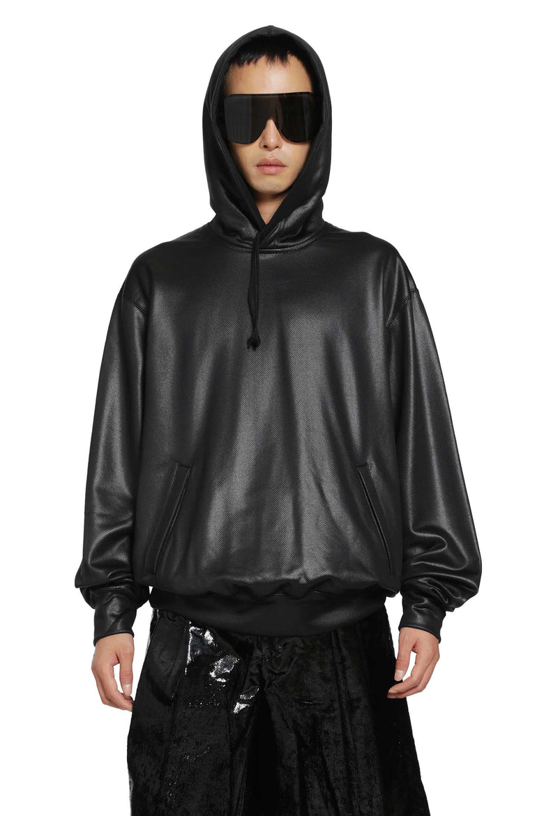 COMME DES GARCONS HOMME PLUS Coated Cotton Hoodie man
