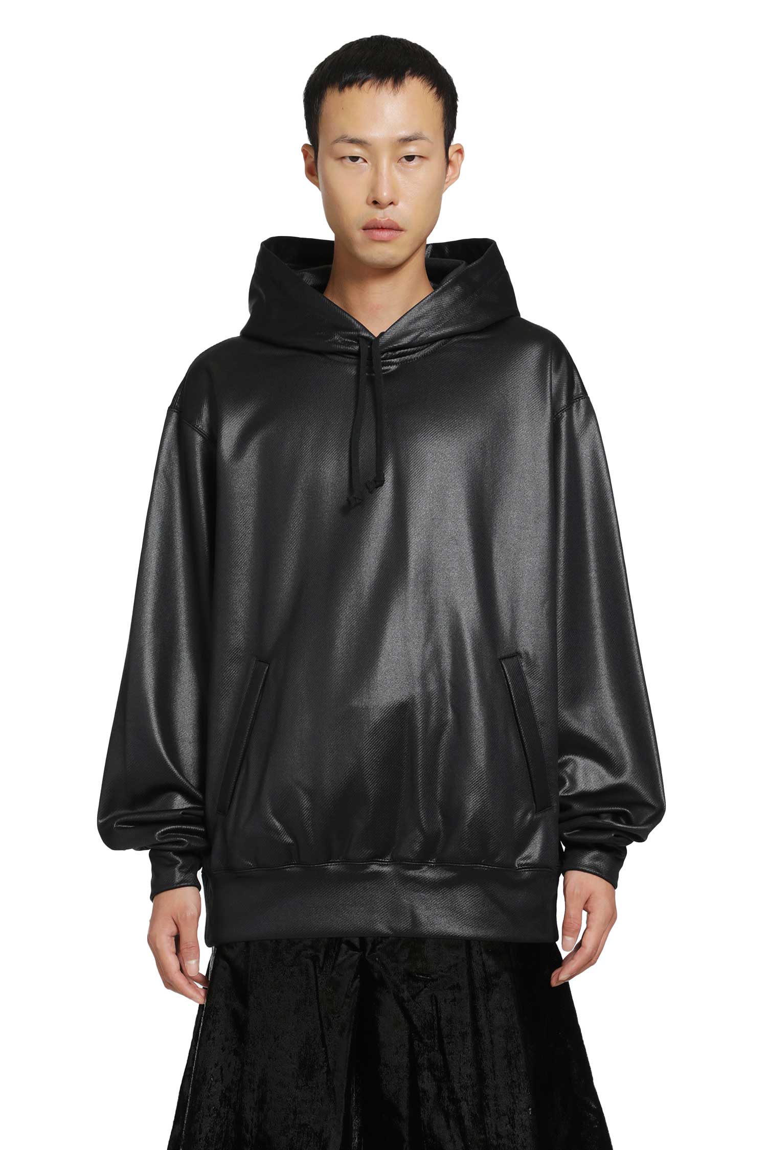 Coated Cotton Hoodie