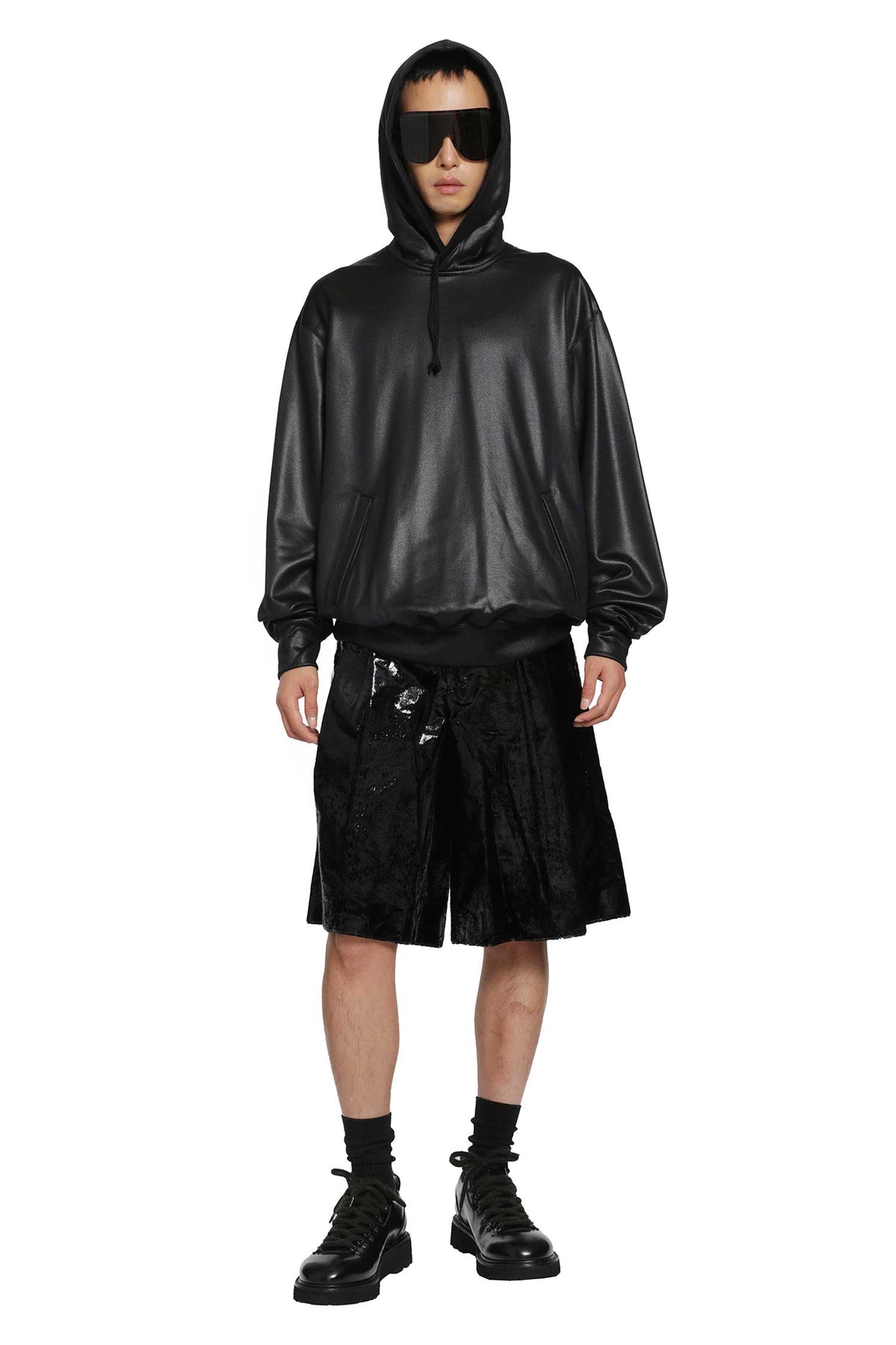 COMME DES GARCONS HOMME PLUS Coated Cotton Hoodie man