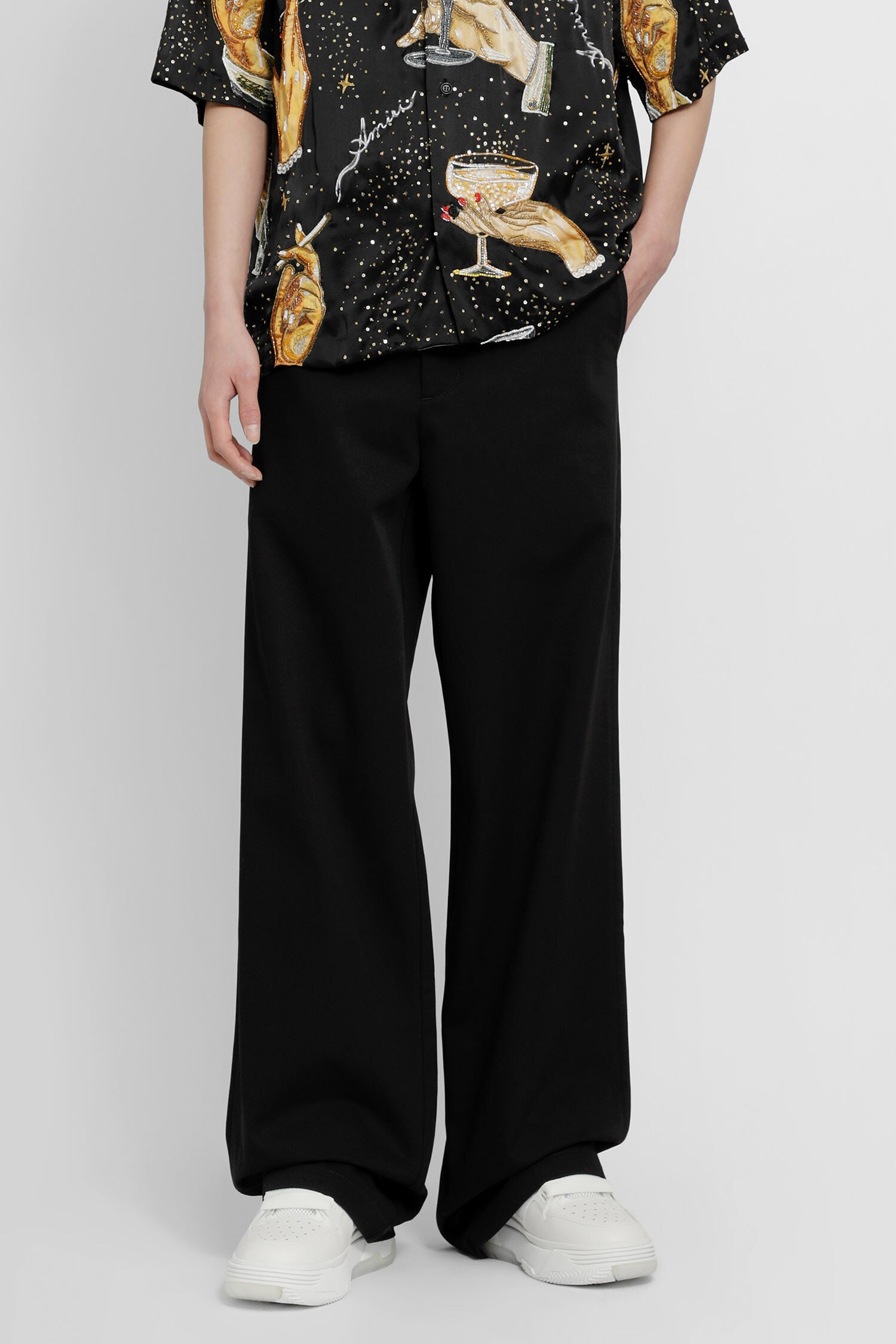 AMIRI MAN BLACK TROUSERS