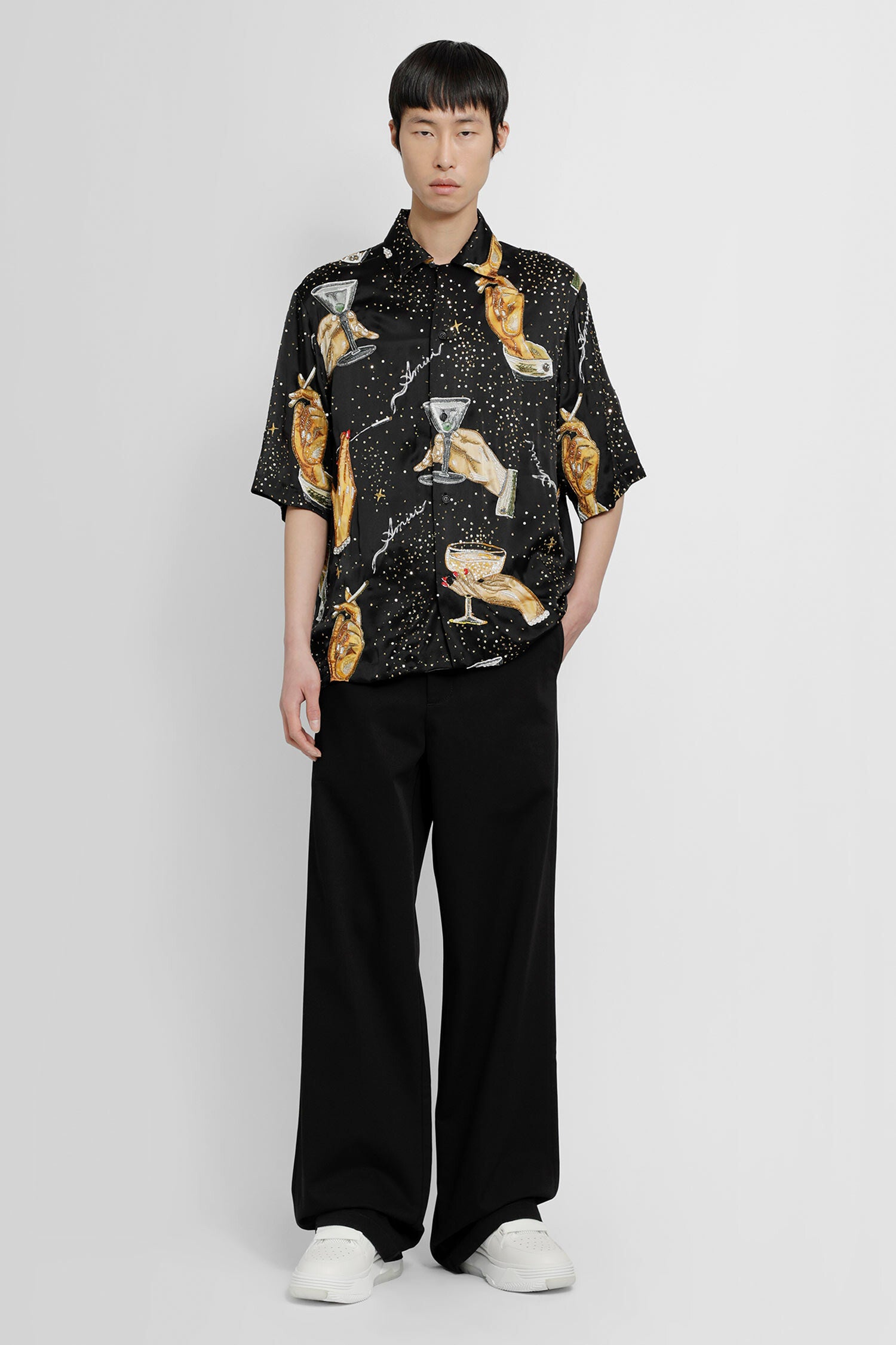 AMIRI MAN BLACK TROUSERS