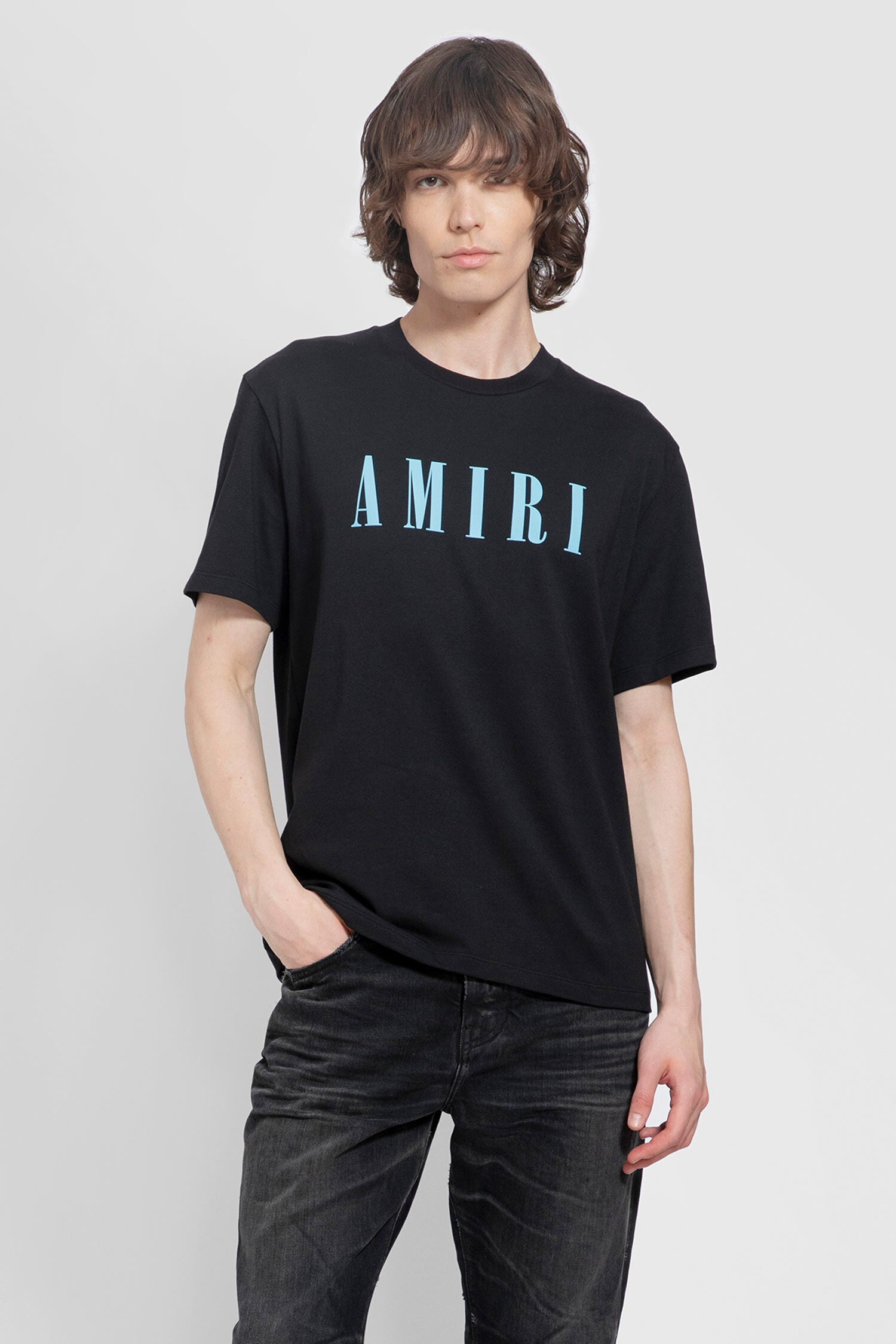 AMIRI MAN BLACK T-SHIRTS & TANK TOPS