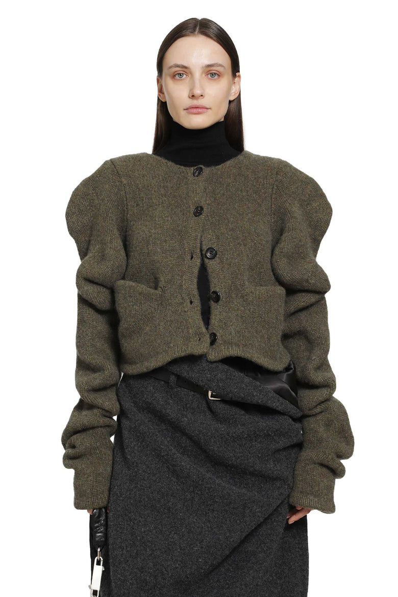 PILLINGS Wool Draped Cardigan woman
